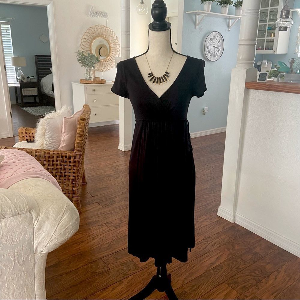 J.Crew Black Wrap Dress